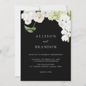 Elegante groene botanische bruiloft met foto kaart (Voorkant)