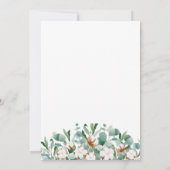 Elegante Groene Botanische Bruiloft Save The Date (Achterkant)