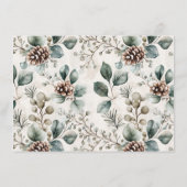 Elegante Groene Botanische Informatiekaartje (Achterkant)