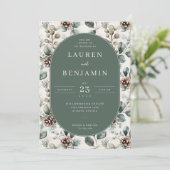 Elegante Groene Botanische Kaart (Staand voorkant)