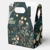 Elegante groene botanische kerst bedankdoosjes (Geopend)