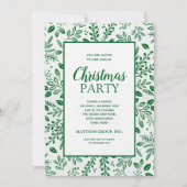 Elegante groene botanische Kerstfeest Kaart (Voorkant)