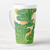 Elegante groene botanische Latte-mok Latte Mok (Linkerhoek)