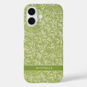Elegante groene botanische naam op maat Case-Mate iPhone case (Achterkant)