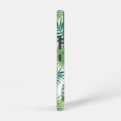 Elegante Groene Botanische Pal Bladeren Monogram Samsung Galaxy Hoesje (Rechterkant)