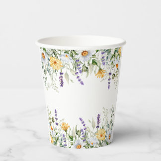 Elegante Groene Botanische Papieren Bekers