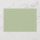 Elegante groene botanische trouwwebsite QR-code Informatiekaartje (Achterkant)