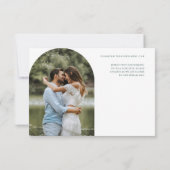 Elegante groene botanische tuinfoto bruiloft save the date (Achterkant)