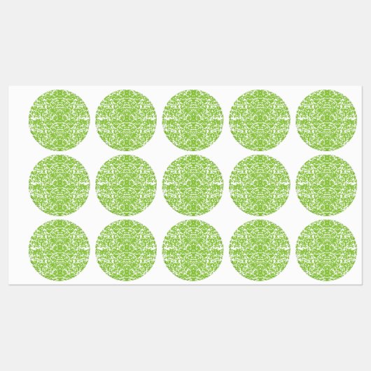 Elegante groene botanische waterdichte labels (Vel)