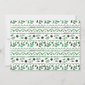 Elegante groene botanische Waterverf kerstfoto Feestdagenkaart (Achterkant)