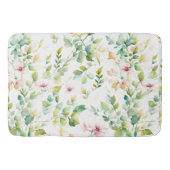 Elegante groene botanische waterverf wilde bloemen badmat (Voorkant)