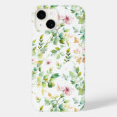 Elegante groene botanische waterverf wilde bloemen Case-Mate iPhone case (Achterkant)