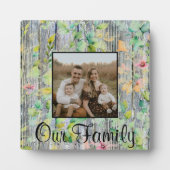 Elegante groene botanische waterverf wilde bloemen fotoplaat (Voorkant)