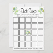 Elegante groene botanische waterverf wilde bloemen kaart (Voorkant)