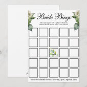 Elegante groene botanische waterverf wilde bloemen kaart (Voorkant / Achterkant)