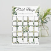 Elegante groene botanische waterverf wilde bloemen kaart (Staand voorkant)