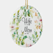 Elegante groene botanische waterverf wilde bloemen keramisch ornament (Rechts)