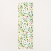 Elegante groene botanische waterverf wilde bloemen yogamat (Voorkant)