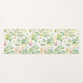 Elegante groene botanische waterverf wilde bloemen yogamat (Voorkant (horizontaal))