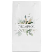 Elegante Groene Bruidspaar NAAM Jonggehuwden Klein Cadeauzakje (Voorkant)