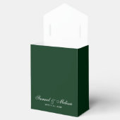 Elegante Groene Bruiloft Bedankdoosjes (Geopend)