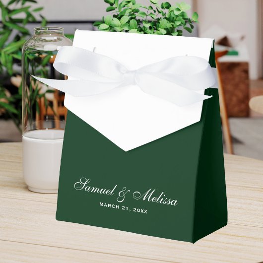 Elegante Groene Bruiloft Bedankdoosjes