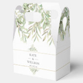 Elegante Groene Bruiloft Bedankt Bedankdoosjes (Geopend)