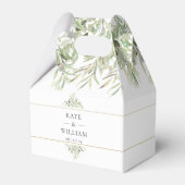 Elegante Groene Bruiloft Bedankt Bedankdoosjes (Voorkant Zijde)