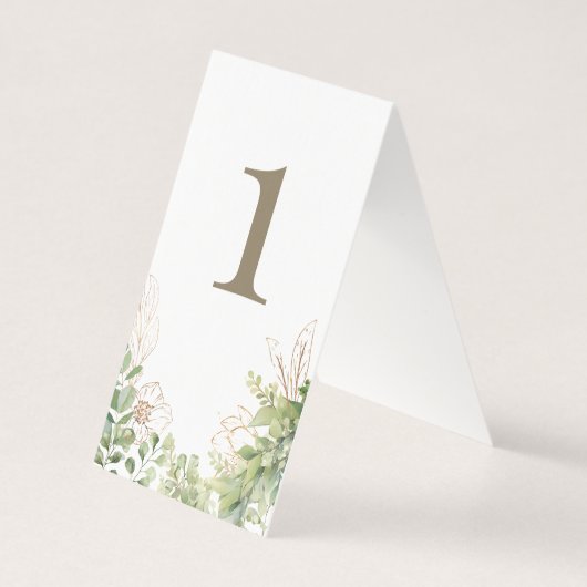 Elegante groene bruiloft gouden tekst kaart (Achterkant)