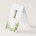 Elegante groene bruiloft gouden tekst kaart<br><div class="desc">Elegant blad. Gouden Tekst Trouwtafel nummer.</div>