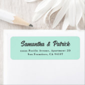 Elegante groene bruiloft retour adreslabels etiket (Insitu)