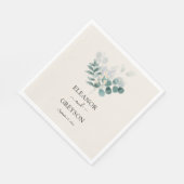 Elegante groene bruiloft servet (Hoek)