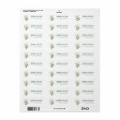 Elegante groene Calla-lelies Etiket (Full Sheet)