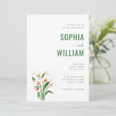 Elegante groene Calla lelies Kaart (Staand voorkant)