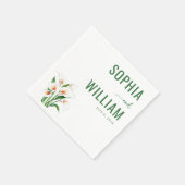 Elegante Groene Calla Lelies Servet (Hoek)