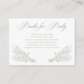 Elegante Groene Chinoiserie Natuur Vogels Boeken B Informatiekaartje (Voorkant)