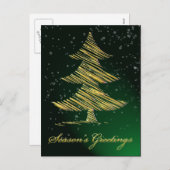 elegante groene Corporate Greeting Briefkaarten (Voorkant / Achterkant)