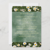 Elegante groene Daisy bruiloft Kaart (Achterkant)