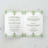 Elegante groene damast traditionele Indiase bruilo (Binnen)