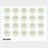 Elegante groene damast trouwsticker ronde sticker (Vel)