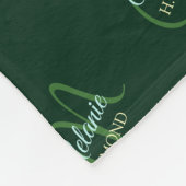 Elegante groene deken met haar naam en Initiaal (Hoek)
