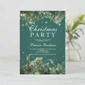Elegante groene dennen sneeuw Kerstfeest kerstfees Kaart (Staand voorkant)