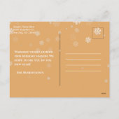 Elegante Groene Deur Winter Nieuwe Home Aankondigi Feestdagenkaart (Achterkant)