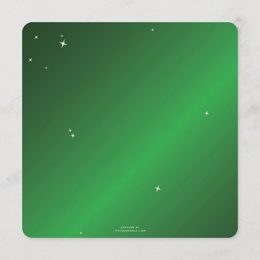 Elegante Groene Diamant Spin Web Vierkant/Rond Menu (Achterkant)