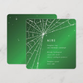 Elegante Groene Diamant Spin Web Vierkant/Rond Menu (Voorkant / Achterkant)
