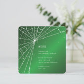 Elegante Groene Diamant Spin Web Vierkant/Rond Menu (Staand voorkant)