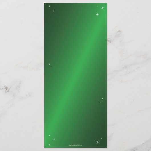 Elegante Groene Diamant Spinnenweb Flat 4 Cursus Menu (Achterkant)