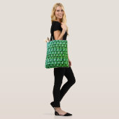 Elegante Groene Diamanten groene edelsteen sierade Tote Bag (Op model)