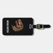 Elegante groene dinosaurus T-Rex Tyrannosaurus rei Bagagelabel (Voorkant horizontaal)