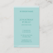 Elegante groene eenvoudige sjabloon professioneel  visitekaartje (Achterkant)